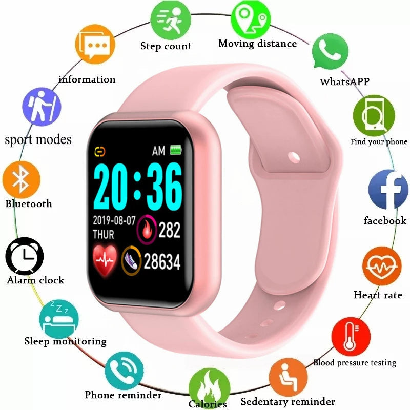 Revolutionize Your Fitness Journey with the Y68 Multifunctional Smart Watch: Bluetooth Connectivity, Music Control, and Sleep Monitoring for Men and Women