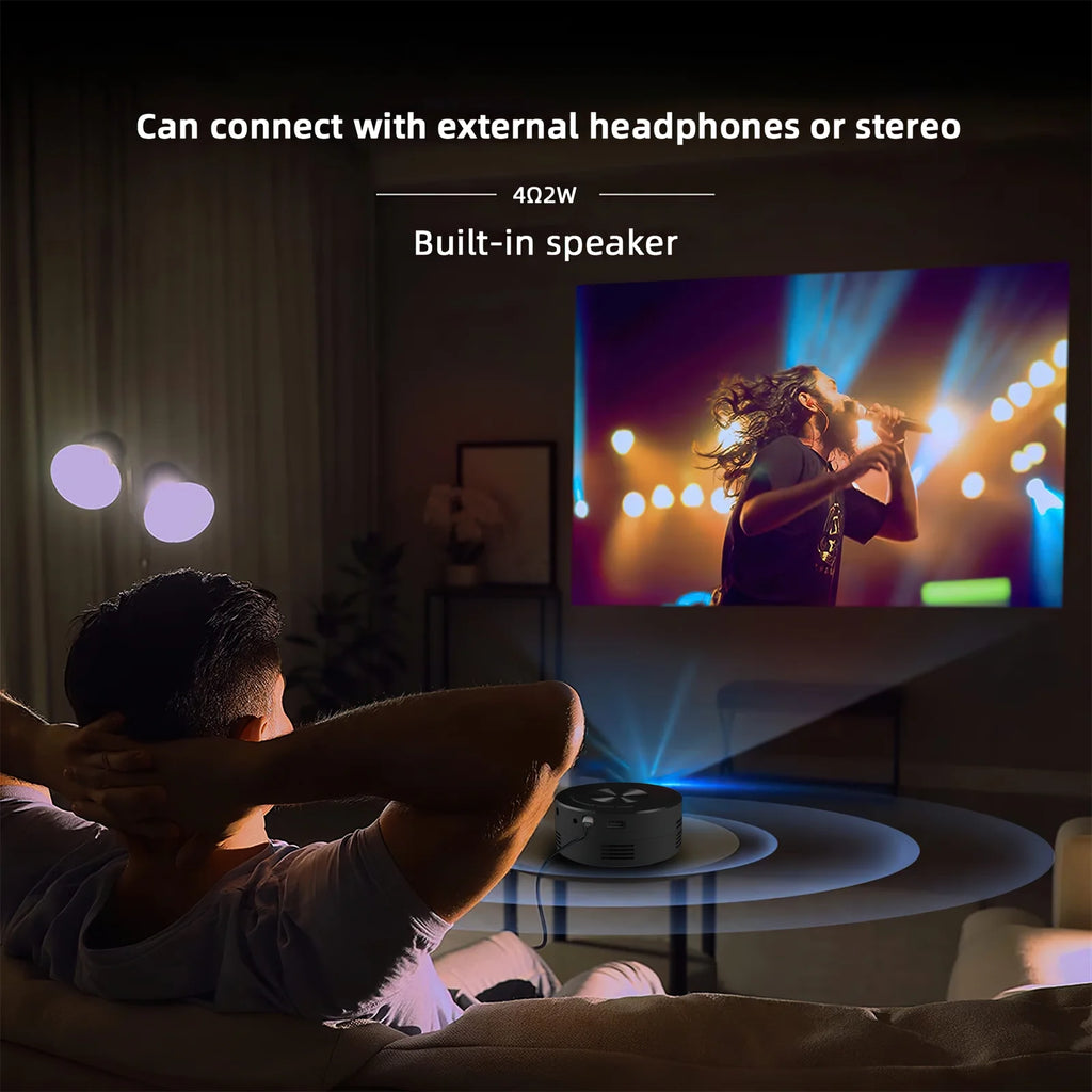 Experience Cinematic Quality Anywhere with the Mini Projector - 1920*1080P HD Home Theater Projector with Remote Control