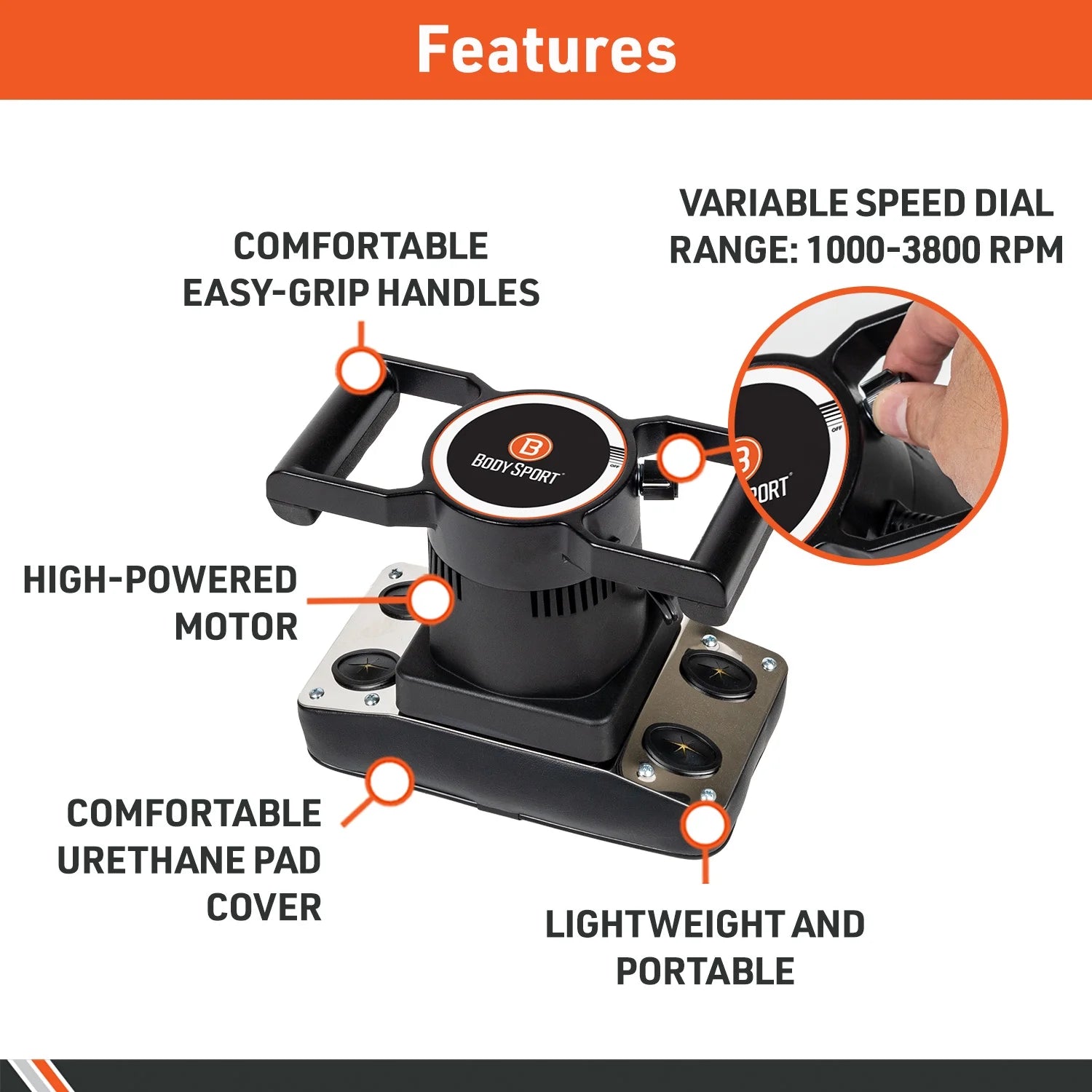 Therapeutic Variable Speed Professional Vibrating Massager for Pain & Aching Muscle Relief – High-Powered, Effective, Chiropractic Myofascial Release Tool & Trigger Point Therapy