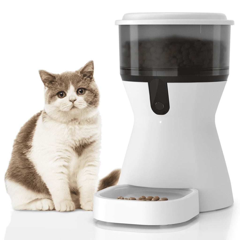Revolutionary Automatic Cat and Dog Feeder with Smart App Control - 4L Capacity, Voice Recording, and Dual Power Support for Hassle-Free Pet Feeding