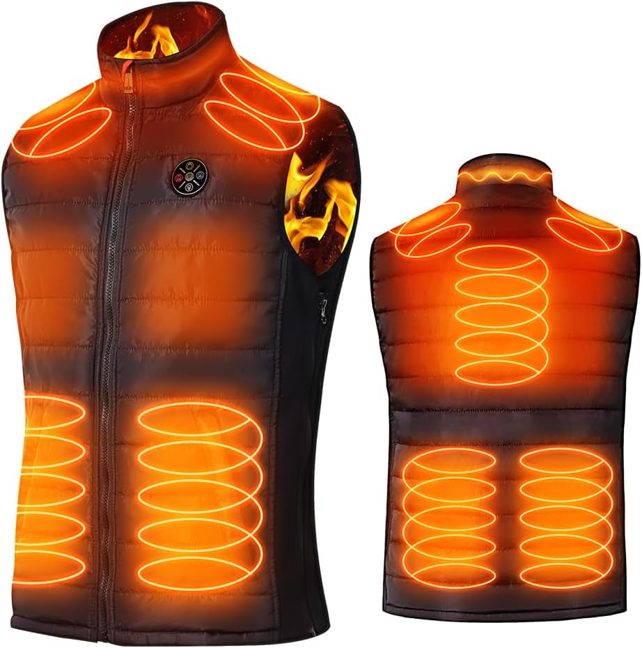 Heated Vest, 9 Heating Zones Electric Lightweight Heated Vest for Men Women,Skating for Heated Jacket/Sweater